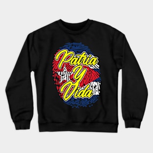 Patria Y Vida, Cuban Heritage, Cuba Flag, Cuban Revolution, Cuba Crewneck Sweatshirt